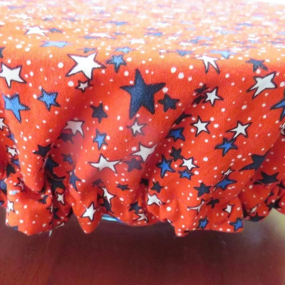 Cotton Bowl Cover Fishing Lure Reversible Patriotic Stars Mixer Bowl Cover - Picture 7 of 7
